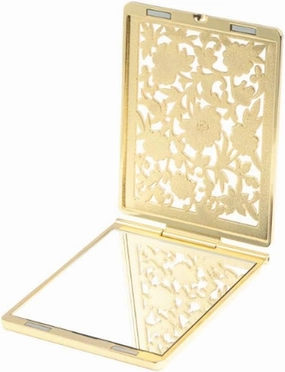Vanity Mirror Can Take The Foldable Makeup Mirror with You The High-Definition Bedroom Makeup Mirror is Suitable Gift for Ladies (Golden) Household Cosmetic Mirror