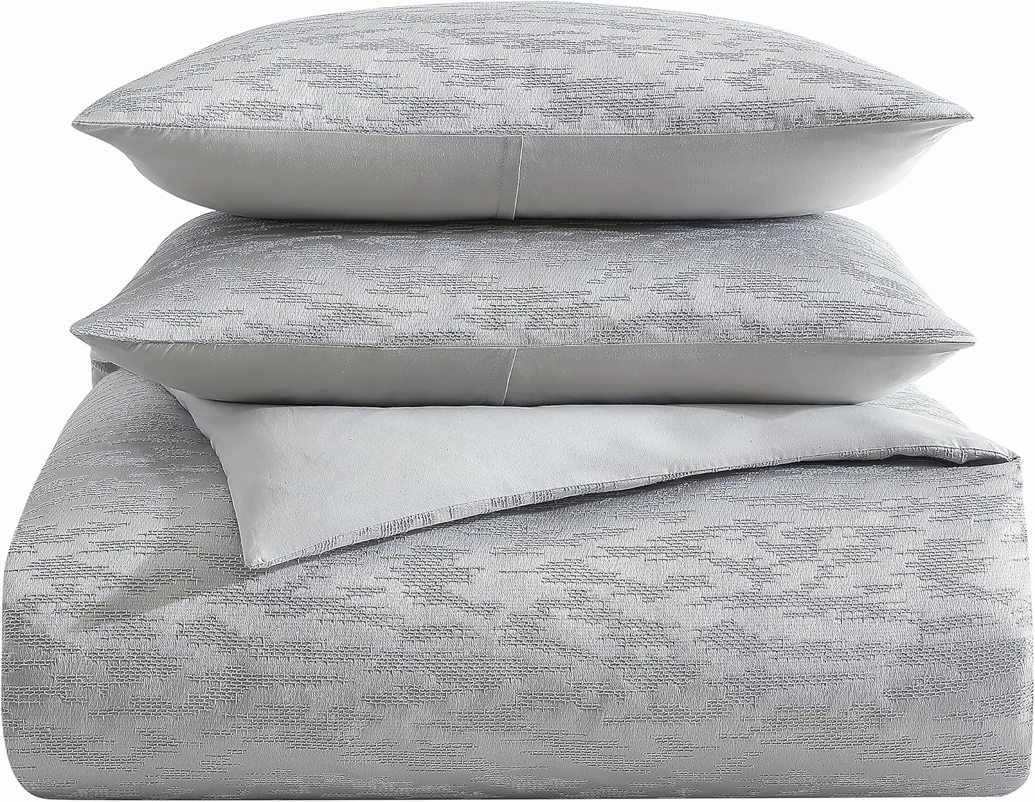 Vera Wang - Queen Comforter Set, Luxury Bedding Set with Matching Shams, Chic Room Essentials (Illusion Grey, Queen)