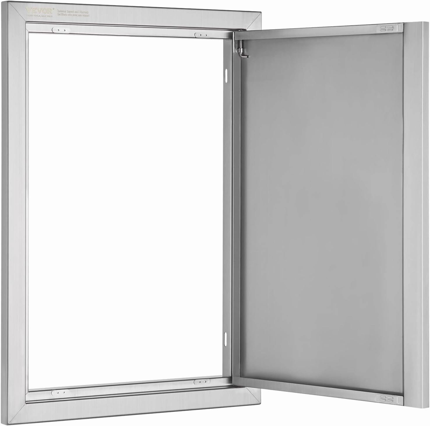 VEVOR BBQ Access Door 17W x 24H Inch, Vertical Single BBQ Door Stainless Steel with Recessed Handle, Outdoor Kitchen Doors for BBQ Island, Grill Station, Outside Cabinet