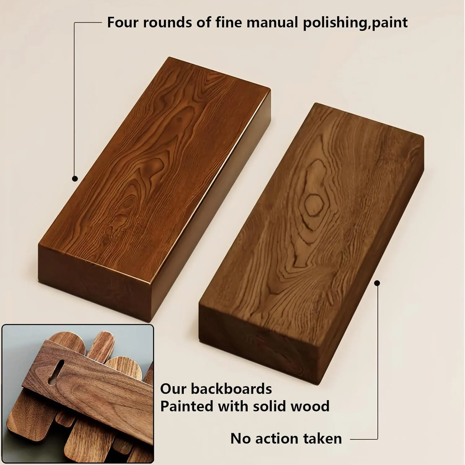 Walnut Paint-10 Hooks Wall Mounted Coat RackHooks Piano Key Hangers Natural Solid Wood Hanger Non-Woven Fabric Clothes Hangers for Closet, Kitchen, Bedroom, Bathroom, Entryway