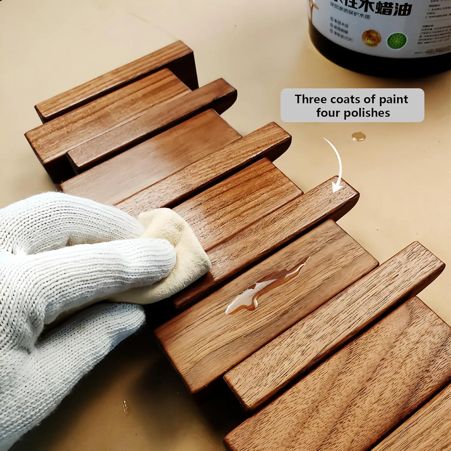 Walnut Paint-10 Hooks Wall Mounted Coat RackHooks Piano Key Hangers Natural Solid Wood Hanger Non-Woven Fabric Clothes Hangers for Closet, Kitchen, Bedroom, Bathroom, Entryway