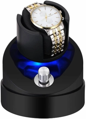 Watch Winders for Automatic Watches 5 Speed Regulation Automatic Watch Winder Boxes with LED Anti-Magnetic Luxury Transparent Dispaly Storage Organizer (Color : Without Cover-1 Size : -)