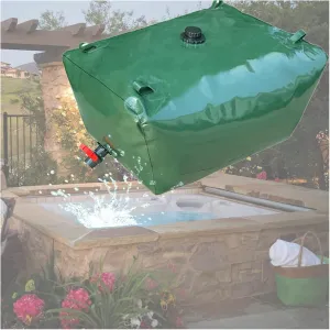 Water Bladder Tank，240L-6000L Drought-Resistant Agricultural Irrigation, Collapsible Portable Water Storage Container Bag(5000 L/1320 Gallon/2.5x2x1 m)