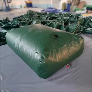 Water Storage Bladder， 100-1585 Gallon Large Capacity PVC Collapsible Portable Water Storage Container Bag Green(3x2x1m/6000L/1585gallon)