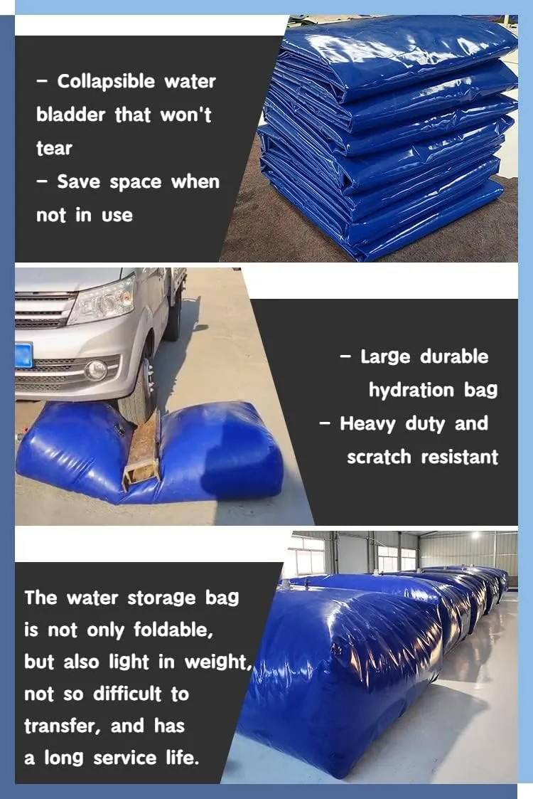 Water Storage Bladder，20-1500 Gallon Water Storage Tank,Large-Capacity Collapsible Rainwater Water Container Bag(5000L/1320Gal/3x2x0.85 m)