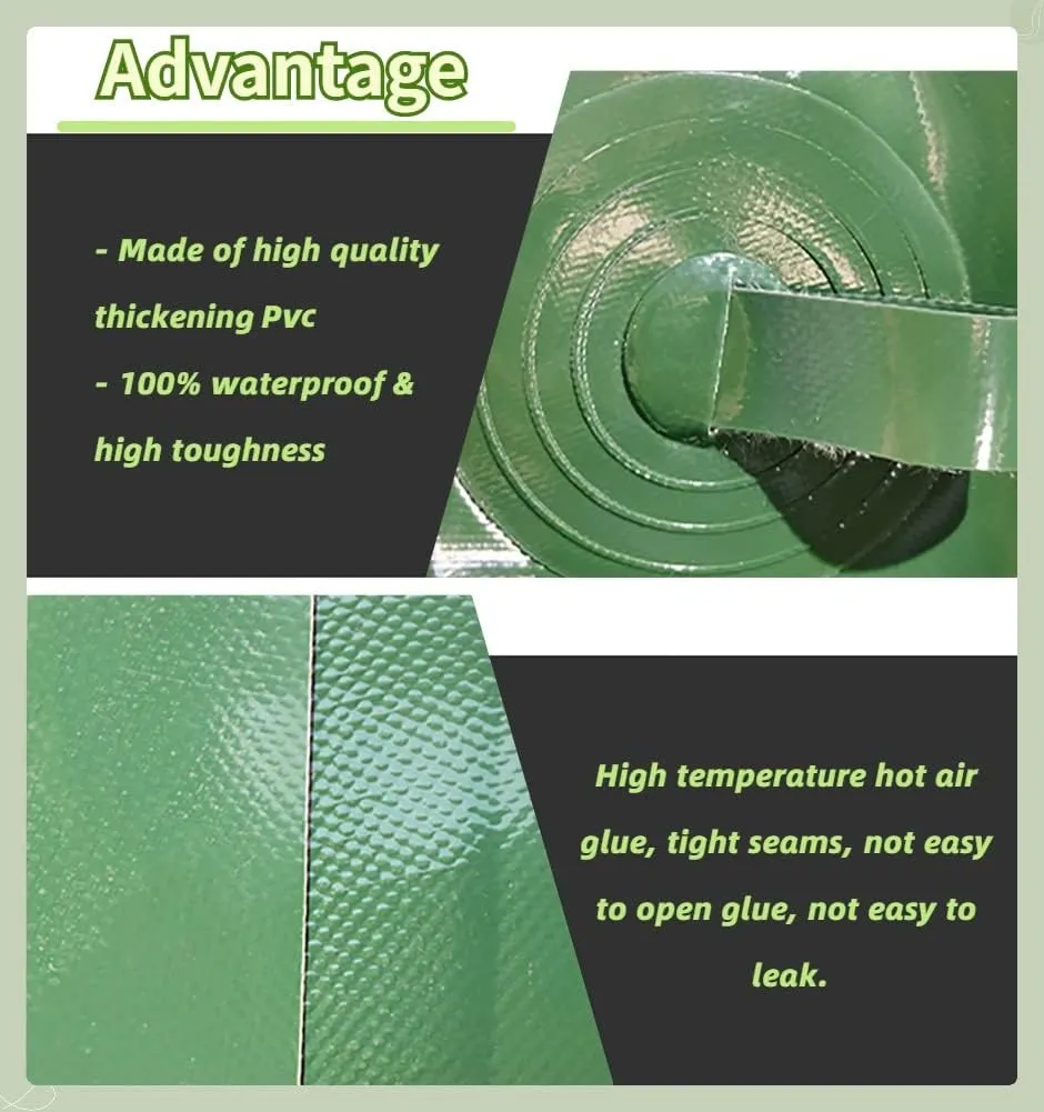 Water Storage Bladder，2000-100 Gallon Water Tank Collapsible Storage Container, Foldable Portable Large Capacity(4x1x1m/4000L/1056Gallon)