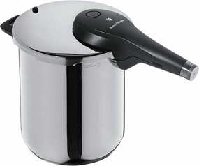 WMF Perfect Pressure Cooker 8.5 L Premium Polished Stainless Steel 2 Cooking Levels All-in-One Rotary Knob, Dishwasher Safe, Diameter 22 cm Suitable for Induction, Stainless Steel, Silver