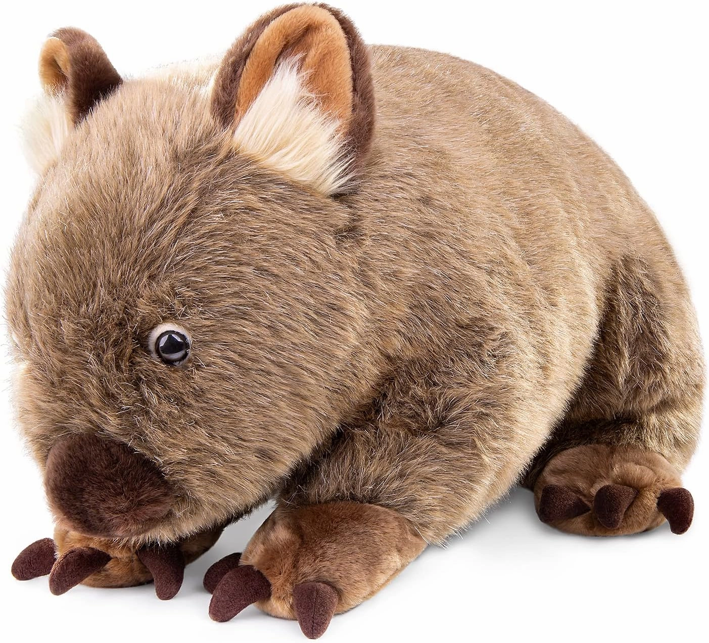Wombat Plush Toy - Lifelike 12” Wombat Stuffed Animals, Soft Wild Animals Crawling Wombat Stuffed Toys, Unique Plushie Toys Model Dolls Collection for Kids