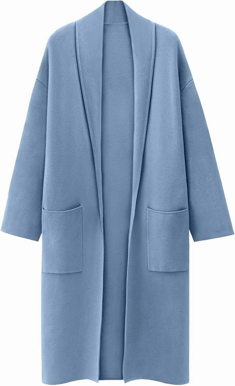 Women's Autumn and Winter Solid Color Fashionable Thin Lapel Long Woolen Coat Casual August Silk Women S Sweaters