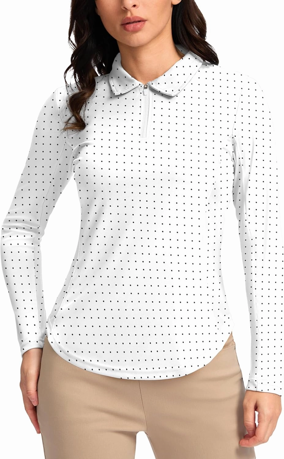 Women's Golf Shirts Lightweight UPF 50  Long Sleeve Shirts UV Protection Quick Dry Cool Polo Shirts for Women Work Outdoor