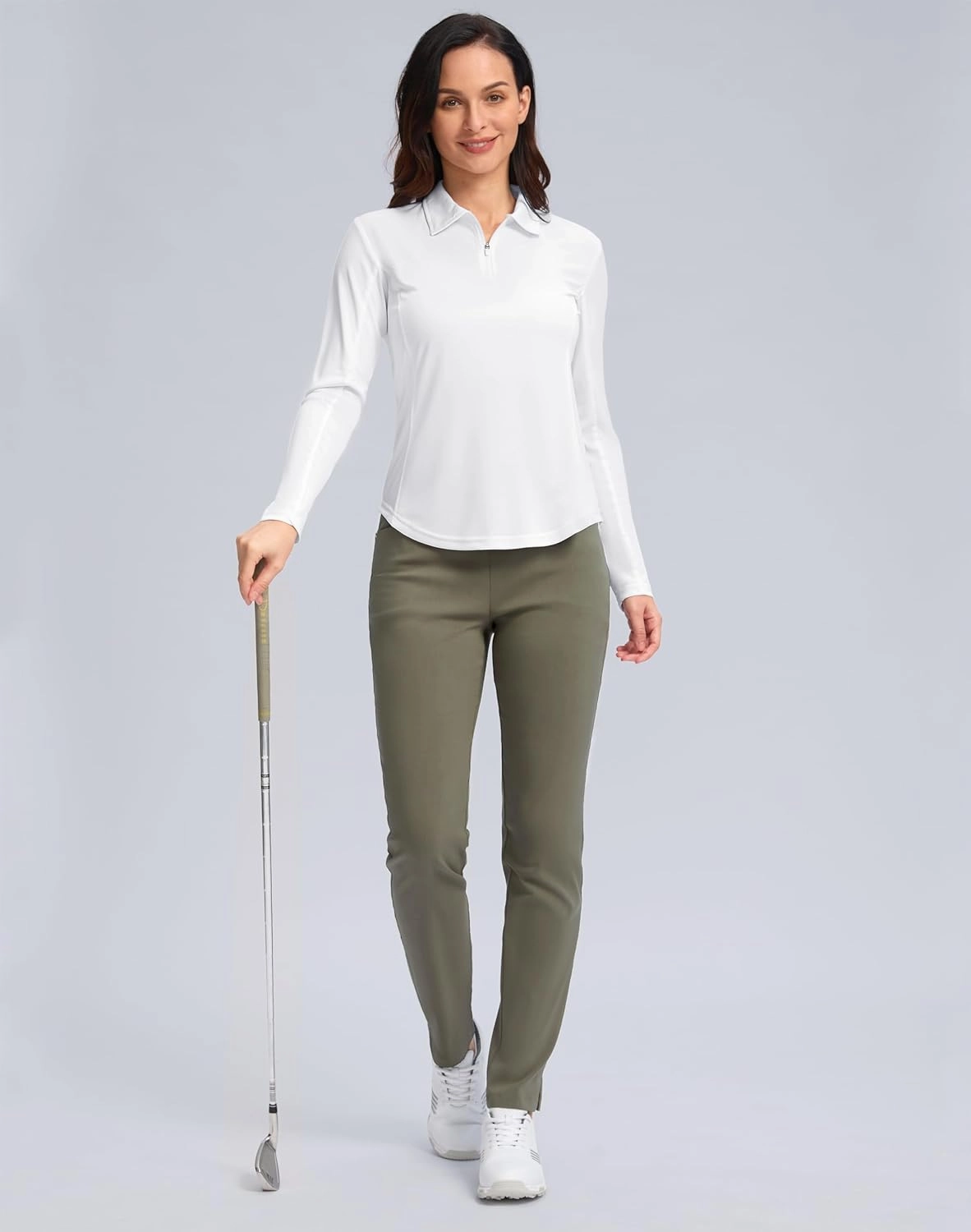 Women's Golf Shirts Lightweight UPF 50  Long Sleeve Shirts UV Protection Quick Dry Cool Polo Shirts for Women Work Outdoor