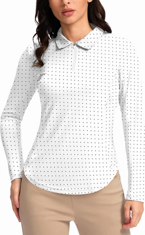 Women's Golf Shirts Lightweight UPF 50  Long Sleeve Shirts UV Protection Quick Dry Cool Polo Shirts for Women Work Outdoor