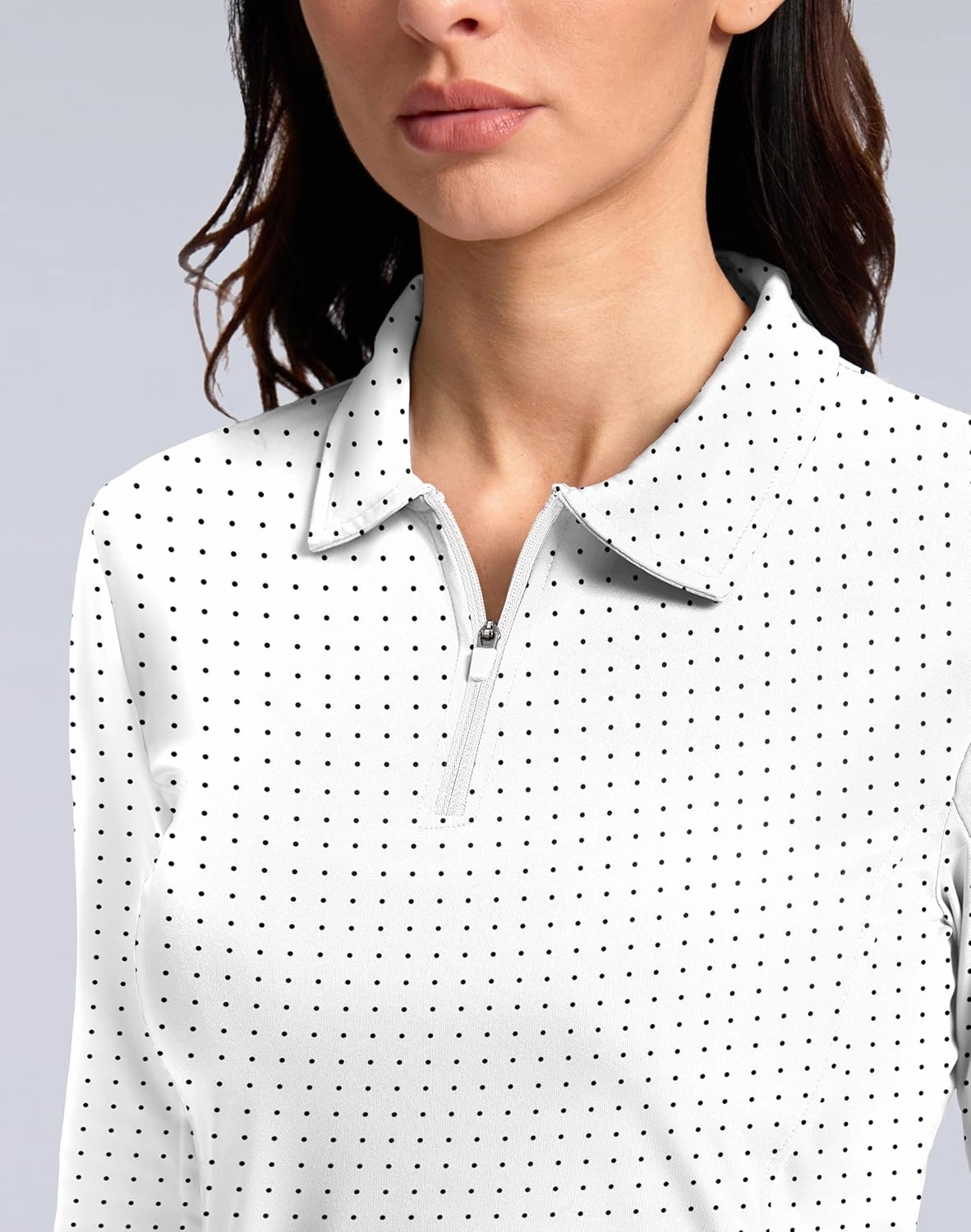 Women's Golf Shirts Lightweight UPF 50  Long Sleeve Shirts UV Protection Quick Dry Cool Polo Shirts for Women Work Outdoor