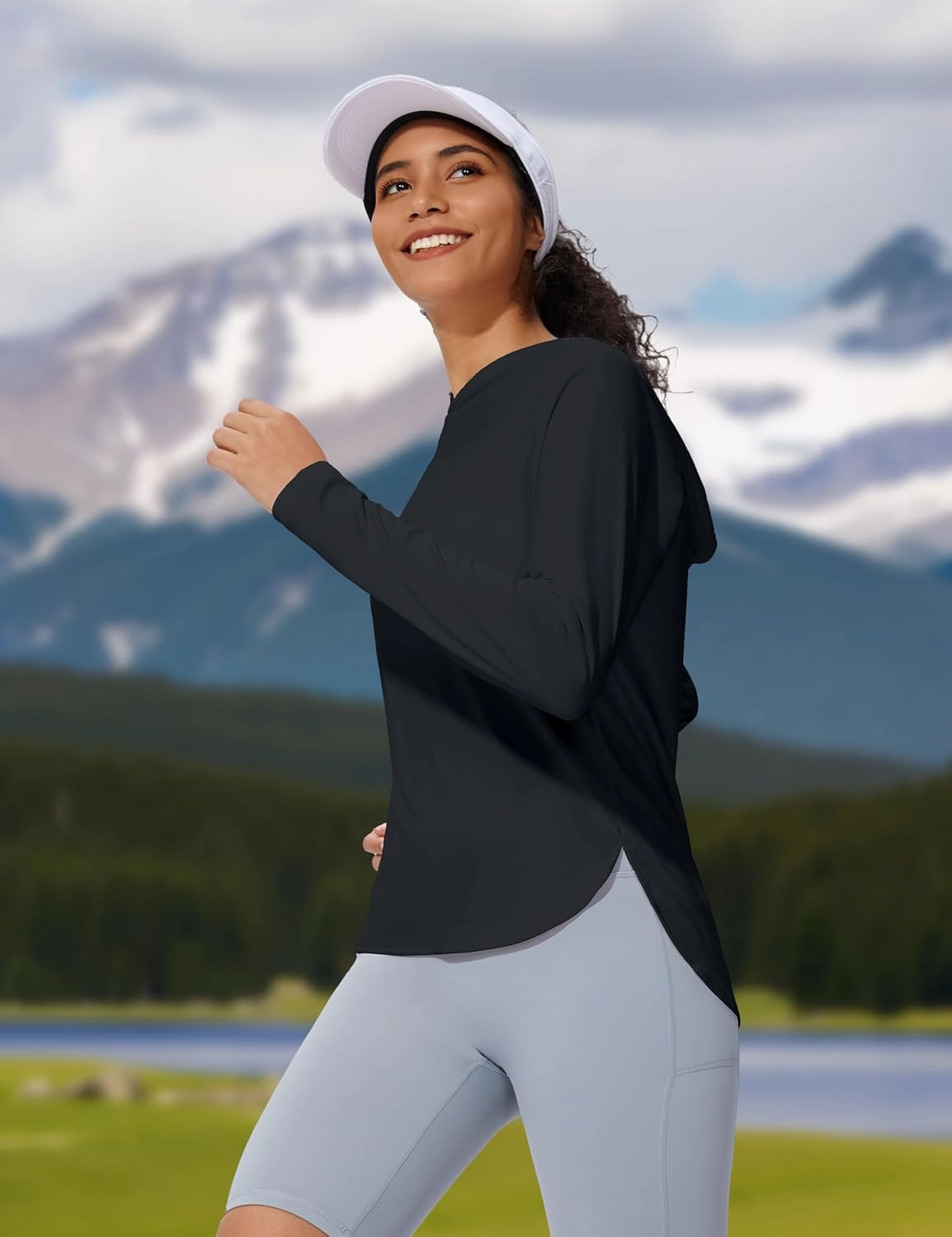 Women's UPF 50  Sun Shirt SPF Long Sleeve Lightweight Hoodie UV Protection Clothing Hiking Fishing Outdoor