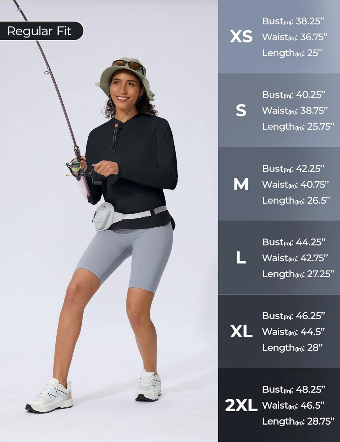 Women's UPF 50  Sun Shirt SPF Long Sleeve Lightweight Hoodie UV Protection Clothing Hiking Fishing Outdoor