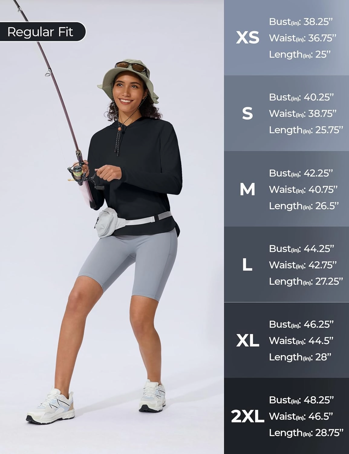 Women's UPF 50  Sun Shirt SPF Long Sleeve Lightweight Hoodie UV Protection Clothing Hiking Fishing Outdoor