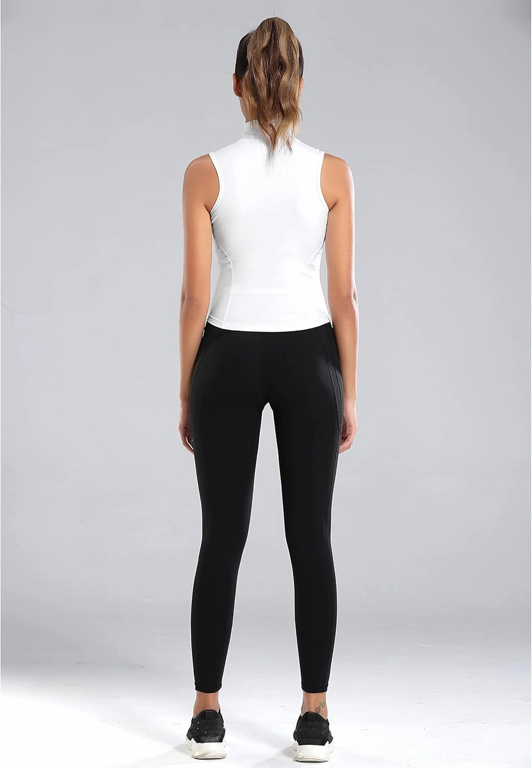 Women Summer Lightweight Cropped Athletic Zip Up Sleeveless Jackets Workout Gym Seamless Vests