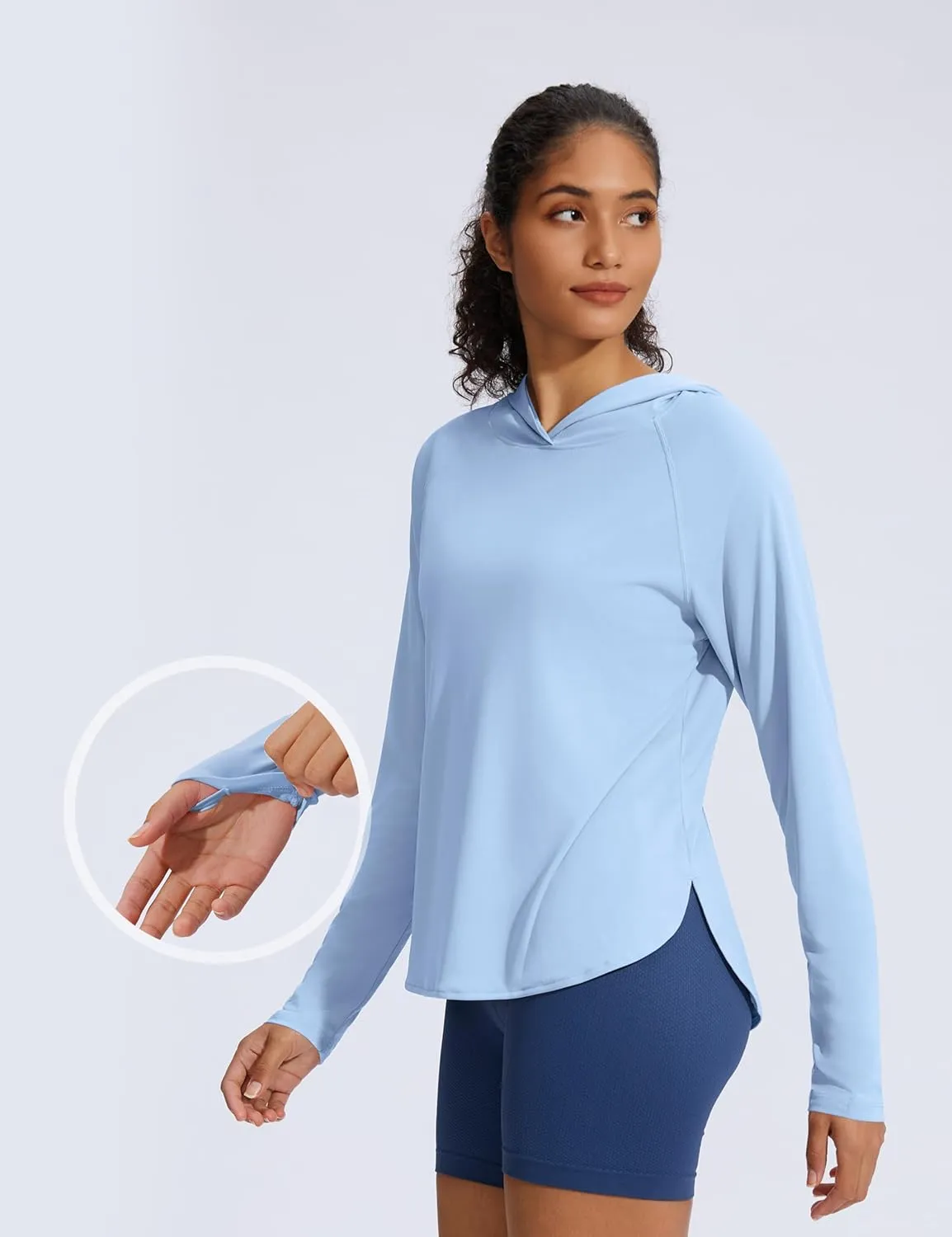 Women's UPF 50  Sun Shirt SPF Long Sleeve Lightweight Hoodie UV Protection Clothing Hiking Fishing Outdoor