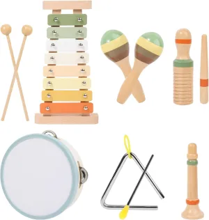 Wooden Montessori Musical Toy Set for Kids, Percussion Instruments Kit with Xylophone and Maracas, Gender-Neutral Preschool Learning Educational Music Toys Birthday Gifts for Boys Girls