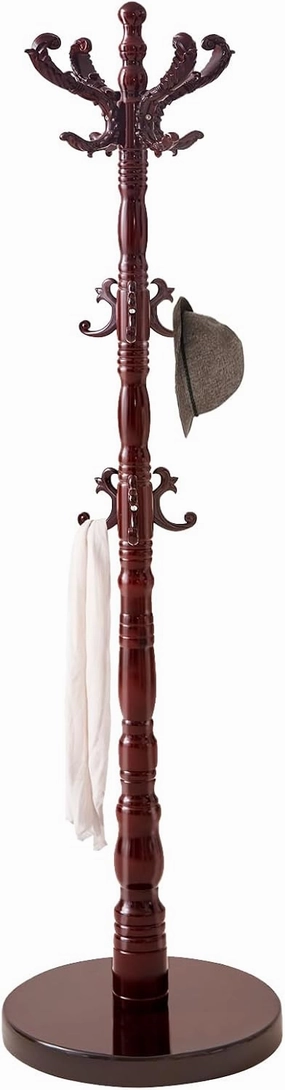 Wooden Classic Coat Rack Stand, Solid Wood Coat Rack Freestanding with 14 Hooks, Vintage Coat Racks with Sturdy Round Base, Natural Birch Wood Coat Tree Stand for Entryway Hallway