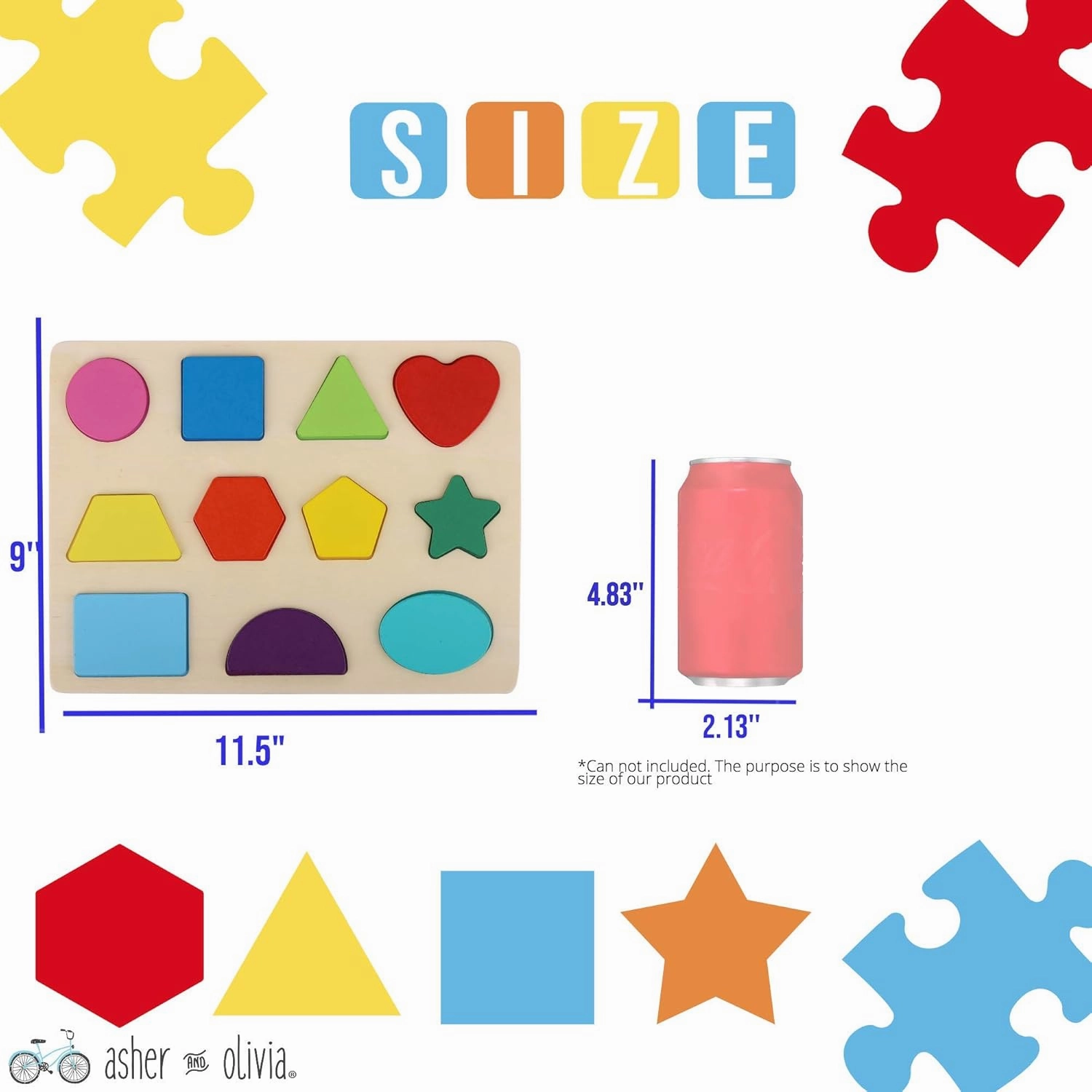Wooden Puzzles for Toddlers and Rack Set - (3 Pack) Bundle with Storage Holder Rack and Learning Clock - 3 in 1 Kids Educational Preschool Peg Puzzles – Alphabet, Letters, Numbers and Shapes