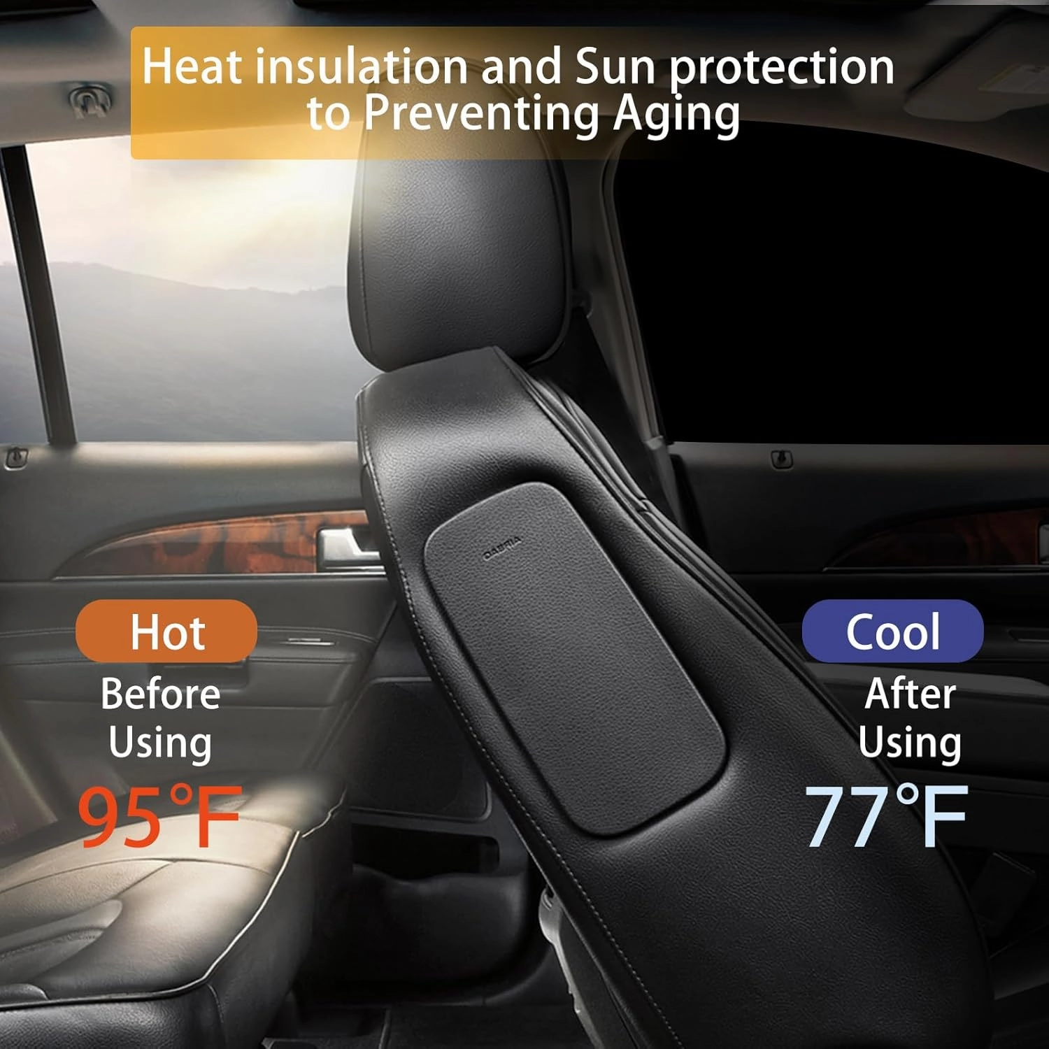 XCBYT Car Window Shades - 4 Pcs Car Privacy Curtains - 100% Block Light Car Window Covers - Magnetic Side Window Sun Shade Keeps Cooler for Breastfeeding, Taking a nap, Changing Clothes, Camping