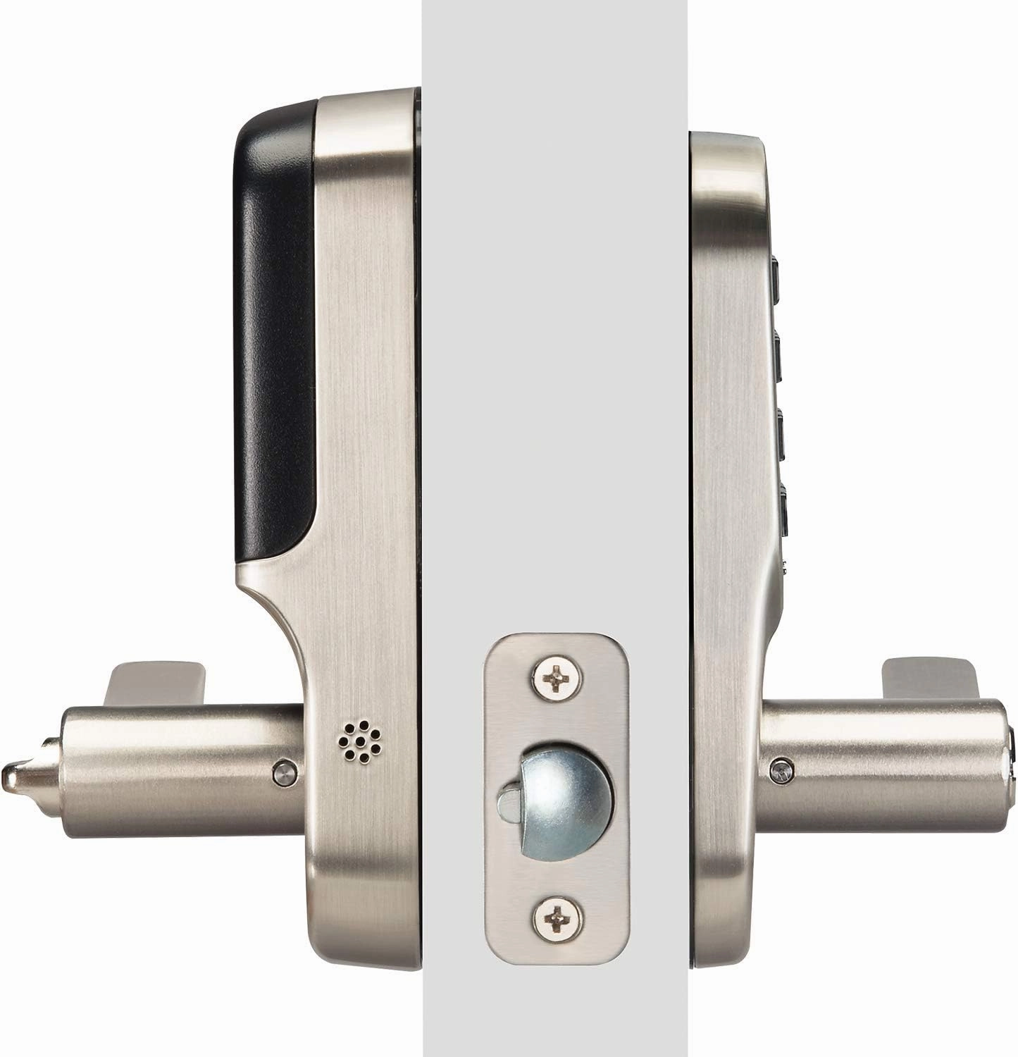 Yale Security Assure Lever - Z-Wave Smart Door Lever for Keyless Access (for Doors with no deadbolt) - Works with Ring Alarm, Samsung SmartThings and More -Satin Nickel - YRL216-ZW2-619