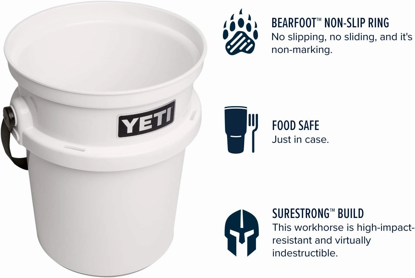 YETI Loadout 5-Gallon Bucket, Impact Resistant Fishing/Utility Bucket