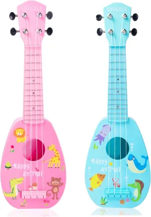 YOLOPLUS  17 Inch Kids Ukulele Guitar Toy 4 Strings Mini Children Musical Instruments Educational Learning Toy for Toddler Beginner