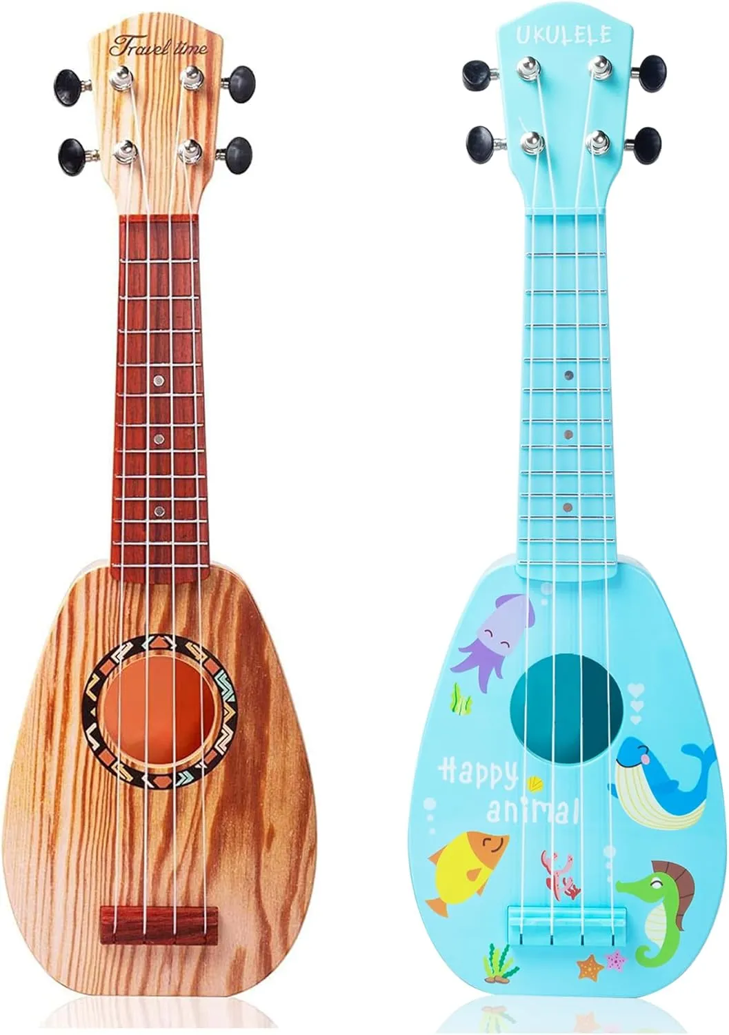 YOLOPLUS  17 Inch Kids Ukulele Guitar Toy 4 Strings Mini Children Musical Instruments Educational Learning Toy for Toddler Beginner