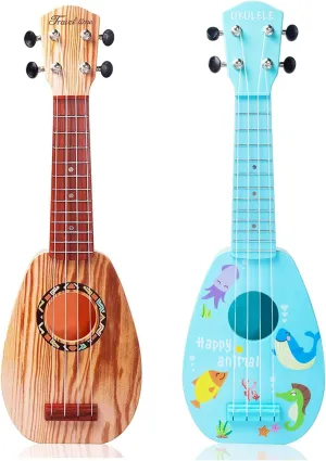 YOLOPLUS  17 Inch Kids Ukulele Guitar Toy 4 Strings Mini Children Musical Instruments Educational Learning Toy for Toddler Beginner
