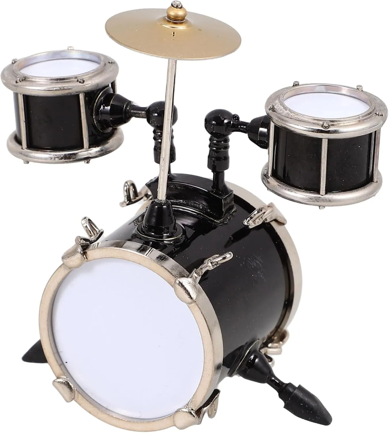 Zerodeko 4pcs Miniature Drum Model Realistic Musical Instrument Dollhouse Decor Lightweight Construction for Crafting Home and Party Decorations