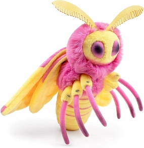 ZHONGXIN MADE Rosy Maple Moth Stuffed Animal Moth Plush Pillow Toy, Funny Mothman Pillow Throw 12in, Soft Big Wing Hugging Plushie Gift Collection for Kids