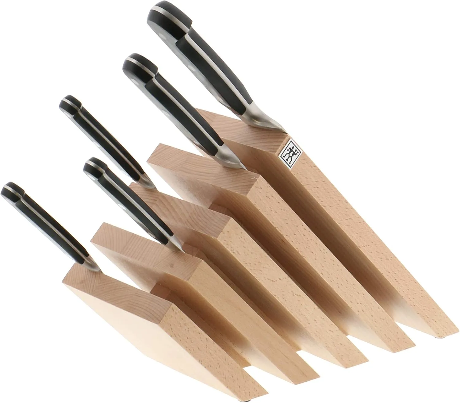 ZWILLING Italian Slanted Magnetic Knife Block - Natural Beechwood